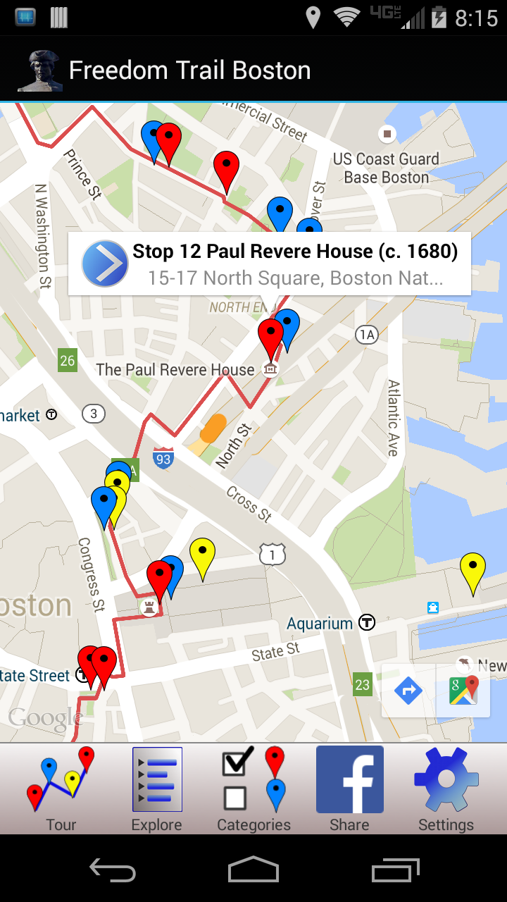 And it stops at more places than the old in person walking tour. Technology Trendline Mobile App Freedom Trail Boston